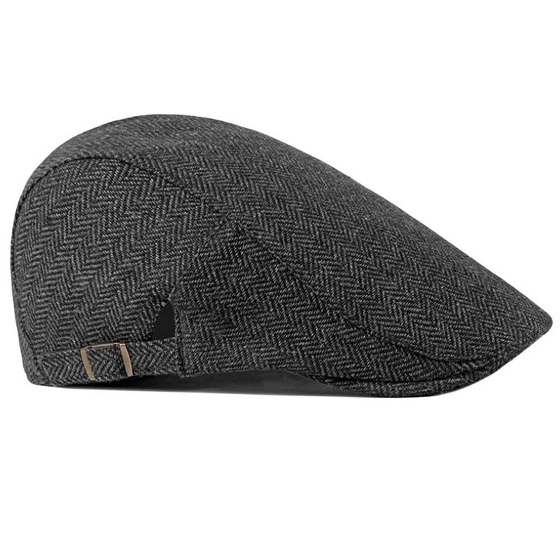 Qunson 2 Pack Men's Adjustable Flat Cap Ivy Gatsby Newsboy Hat - Image 2